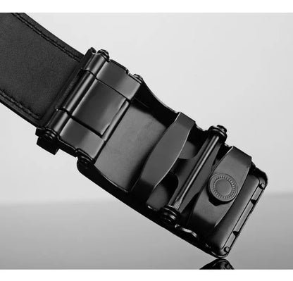 Men's Leather Belt Metal Automatic Buckle