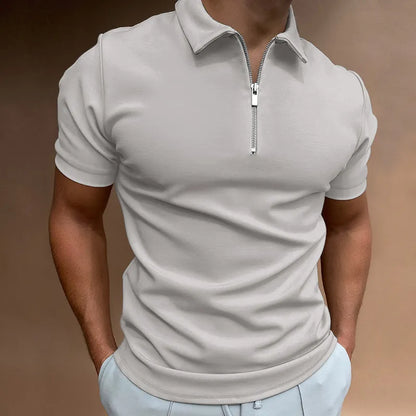 Camisa polo con cremallera